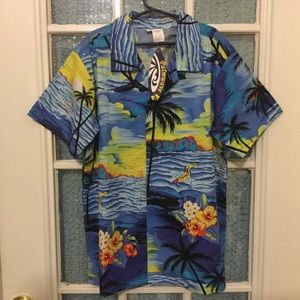 Palmwave boys Hawaiian shirt size Large